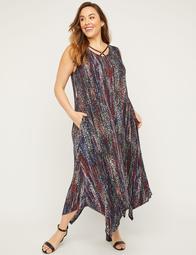 AnyWear Sunset Meadow Maxi Dress with Pockets