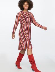 Striped Mesh Dress