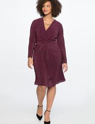 Knot Front Accordion Dress