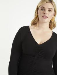 Center Ruched Long Sleeve Top