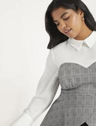 Plaid Two-fer Top