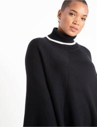 Asymmetrical Sweater Poncho