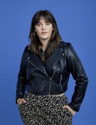 R29 x ELOQUII Faux Leather Cropped Moto Jacket