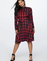Fit and Flare Plaid Dress