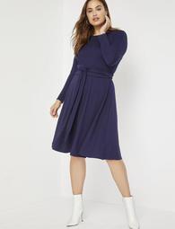 Long Sleeve Fit and Flare Dress