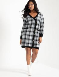 Checkered Sweater Dress