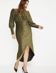 Sparkle Maxi Dress with Wrap Skirt