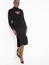Turtleneck Dress with Cutout