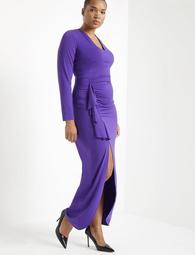 Wrap Gown with Long Sleeve
