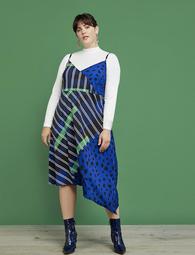R29 x ELOQUII Mixed Print Slip Dress