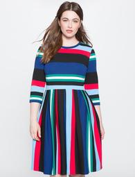 Opposing Striped Knit Dress
