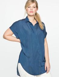 Chambray Popover Blouse