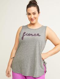 Active Fierce Graphic Tank with Side Ties