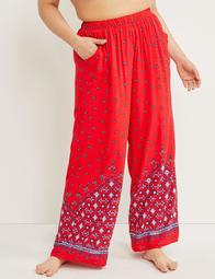 Wide Leg Cover-Up Pant - Paisley