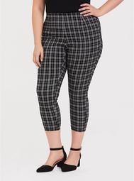 Ankle Pencil Skinny Trouser - Black Plaid