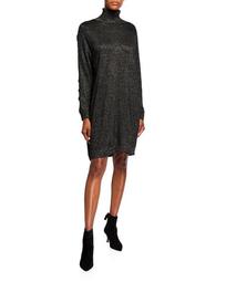 Lurex Cable-Sleeve  Dress