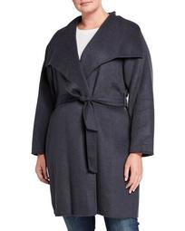 Plus Size Ellie Wool-Blend Wrap Coat