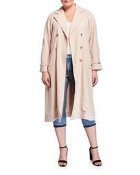 Plus Size Tamar Double-Breasted Trench Coat