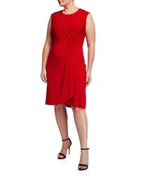 Plus Size Knotted-Front Dress