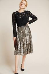 Orleans Sequined Midi Skirt