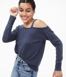 One-Shoulder Sweatshirt