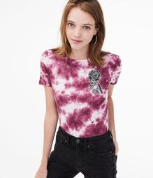 Floral Tie-Dye Graphic Tee