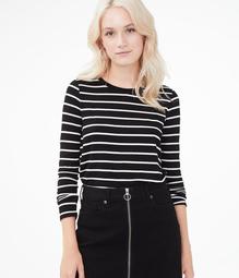 Long Sleeve Seriously Soft Striped Crew Tee