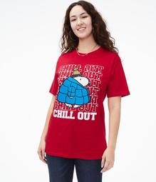 Snoopy Chill Out Boyfriend Graphic Tee***