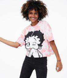 Betty Boop Tie-Dye Cropped Graphic Tee***