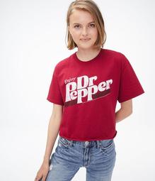 Dr Pepper Cropped Graphic Tee