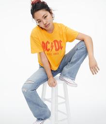 AC/DC Cropped Graphic Tee