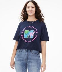 MTV Earth Cropped Graphic Tee