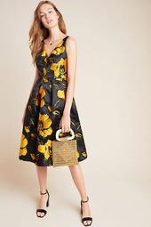 Eileen Jacquard Floral Midi Dress