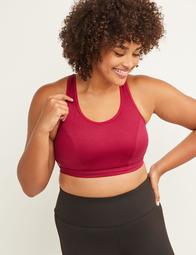 LIVI Active Low-Impact Wicking No-Wire Sport Bra - Mesh Cut-Out