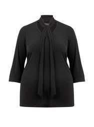 **DP Curve Black Pussybow Top