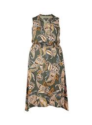 **Billie & Blossom Curve Khaki Midi Dress