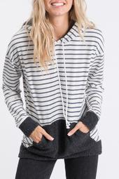 Stripe Hooded Sweater