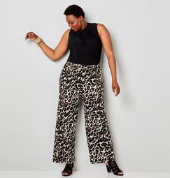 Black and Leopard Print Jumpsuit