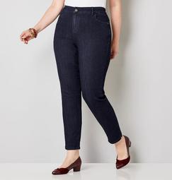 Premium Stretch Tummy Control Butt Shaping Ankle Length Jeans in Rinse