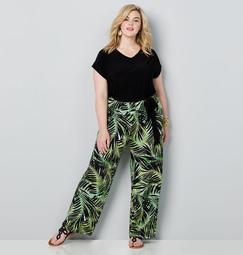 Green Tropical Print Jumpsuit