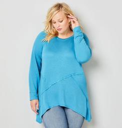 French Terry Seamed Sharkbite Tunic