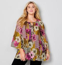 Floral Pleated Tunic