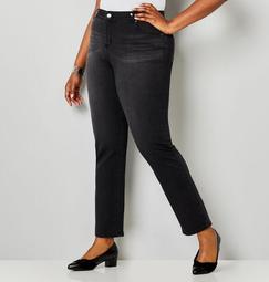 Luxe Sateen 5 Pocket Jean in Black