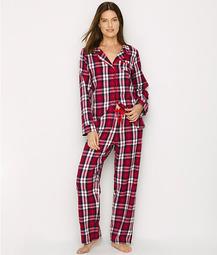 Red Check Flannel Pajama Set