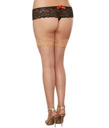 Plus Size Back Seam Fishnet Stay-Up Thigh Highs