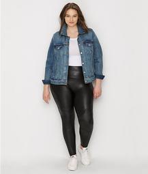 Plus Size Quilted Faux Leather Leggings