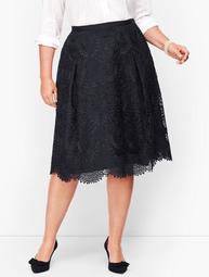 Pleated Lace Full Skirt