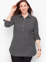 Perfect Shirt - Popover Tunic - Floral Geo