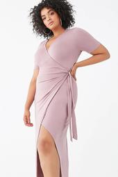 Plus Size Maxi Wrap Dress