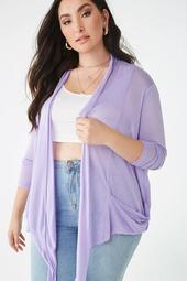 Plus Size Knotted Cardigan